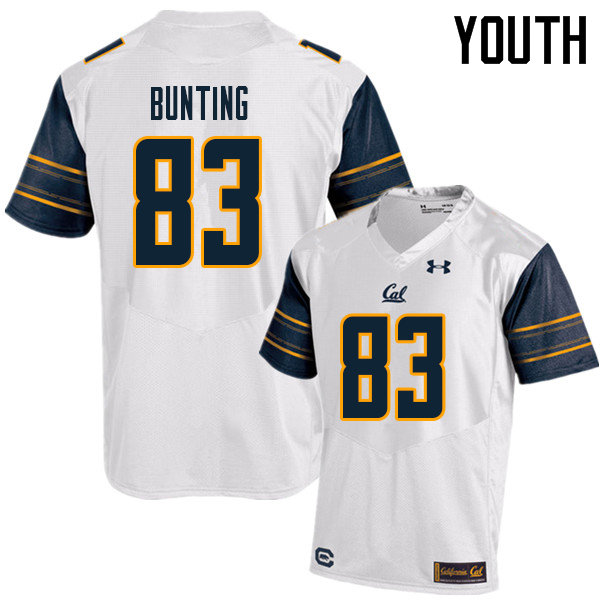 Youth #83 Ian Bunting Cal Bears UA College Football Jerseys Sale-White - Click Image to Close